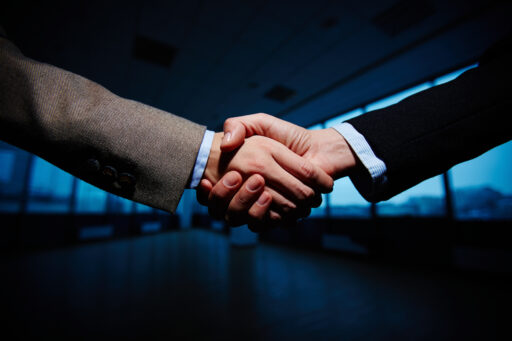 Handshake of business partners