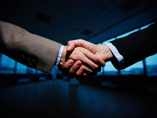 Handshake of business partners