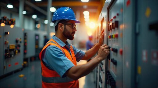 Electrical Engineer Working