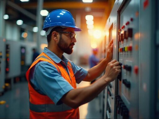 Electrical Engineer Working