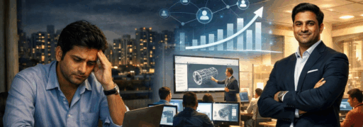 Professional exploring second income ideas in India transitioning to a successful education franchise business