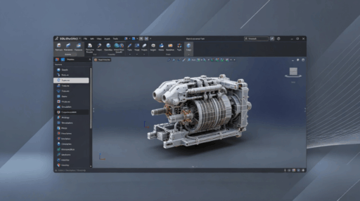 Engineer using SOLIDWORKS