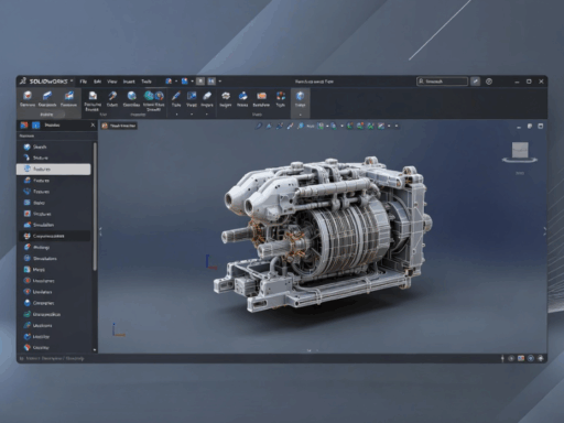 Engineer using SOLIDWORKS